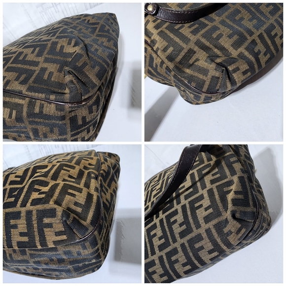 FENDI Zucca Small Chef Shopping Tote Bag Tobacco Moro Brown - Picture 14 of 15